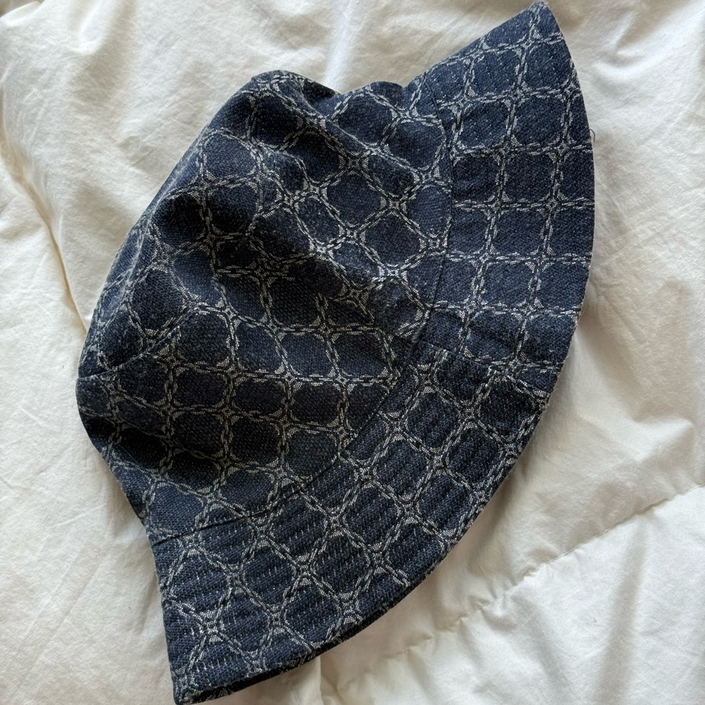 Mango Navy Patterned Hat - Picture 2 of 3